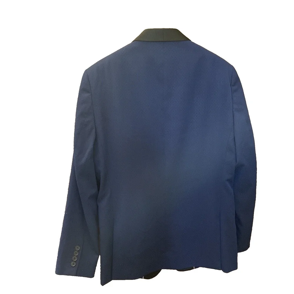 JF J. Ferrar Blue Baroque Printed Evening Jacket Blazer‎ Mens 40S Slim Fit